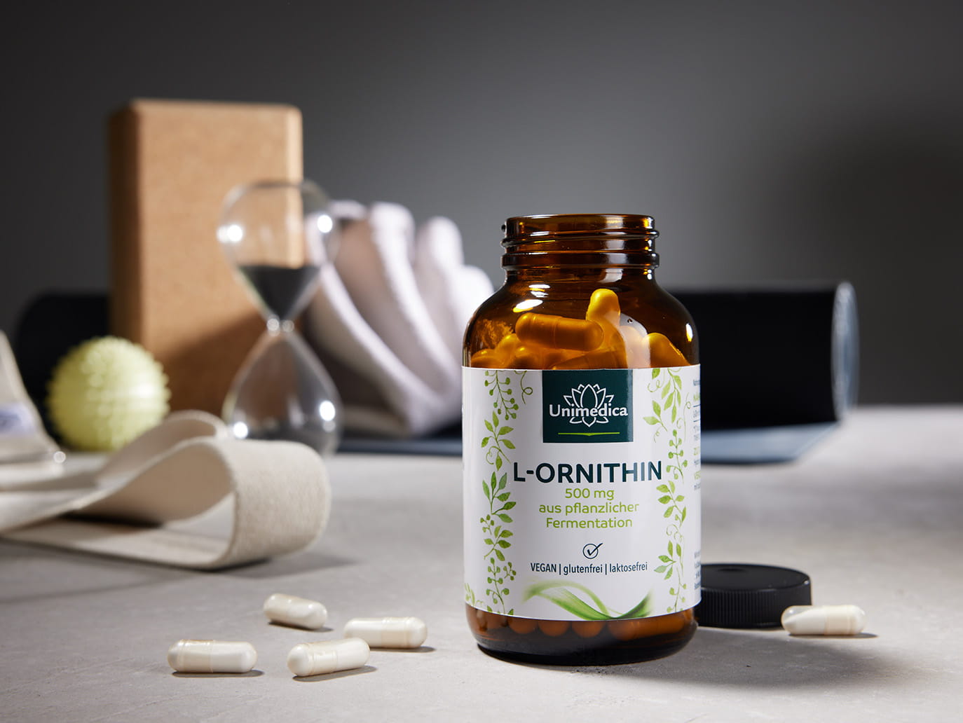 L-ornithine - acide aminé - 500 mg par dose journalière (1 gélule) - 120 gélules - de Unimedica